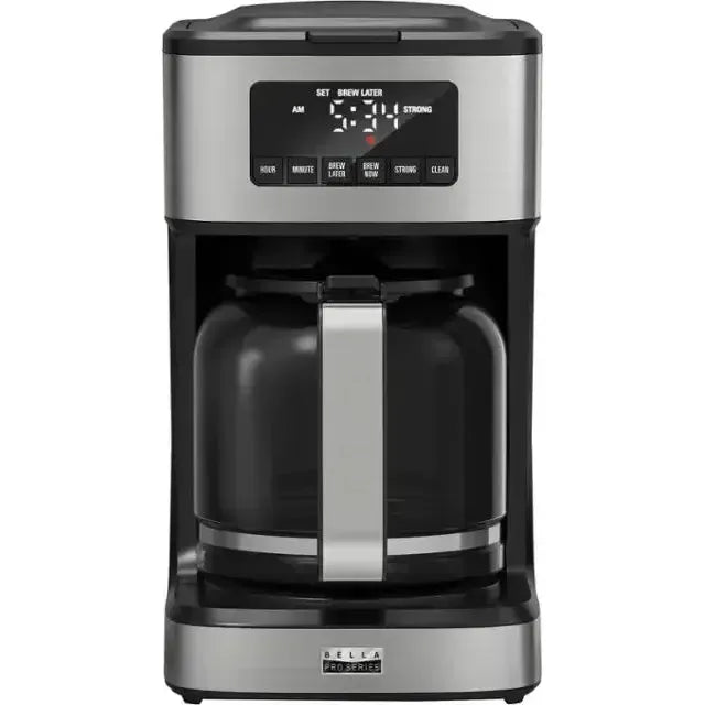 Wholesale-Bella 90194PRO - 12-Cup Programmable Coffee Maker - Stainless Steel-Electro Vision Inc