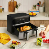 Wholesale-Bella 90222 PRO - 4-qt. TriZone Touchscreen Air Fryer with Dual Flex Basket - Stainless Steel-Electro Vision Inc