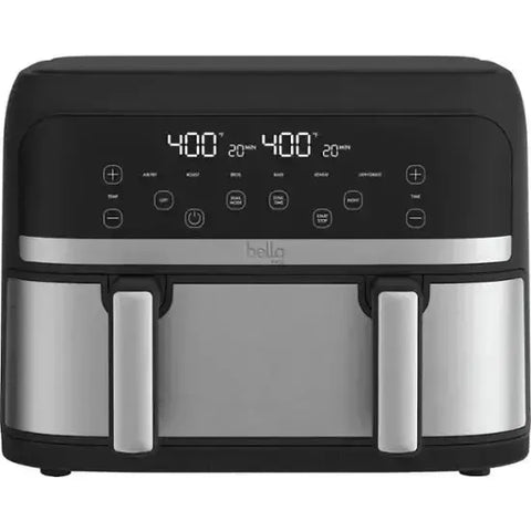 Wholesale-Bella 90222 PRO - 4-qt. TriZone Touchscreen Air Fryer with Dual Flex Basket - Stainless Steel-Electro Vision Inc