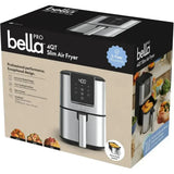 Wholesale-Bella 90235 PRO - 4-qt. Touchscreen Slim Air Fryer - Stainless Steel-Electro Vision Inc