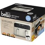 Wholesale-Bella PRO 90229 TriZone Touchscreen Air Fryer with Dual Flex Basket - Oatmilk - 4-qt.-Electro Vision Inc
