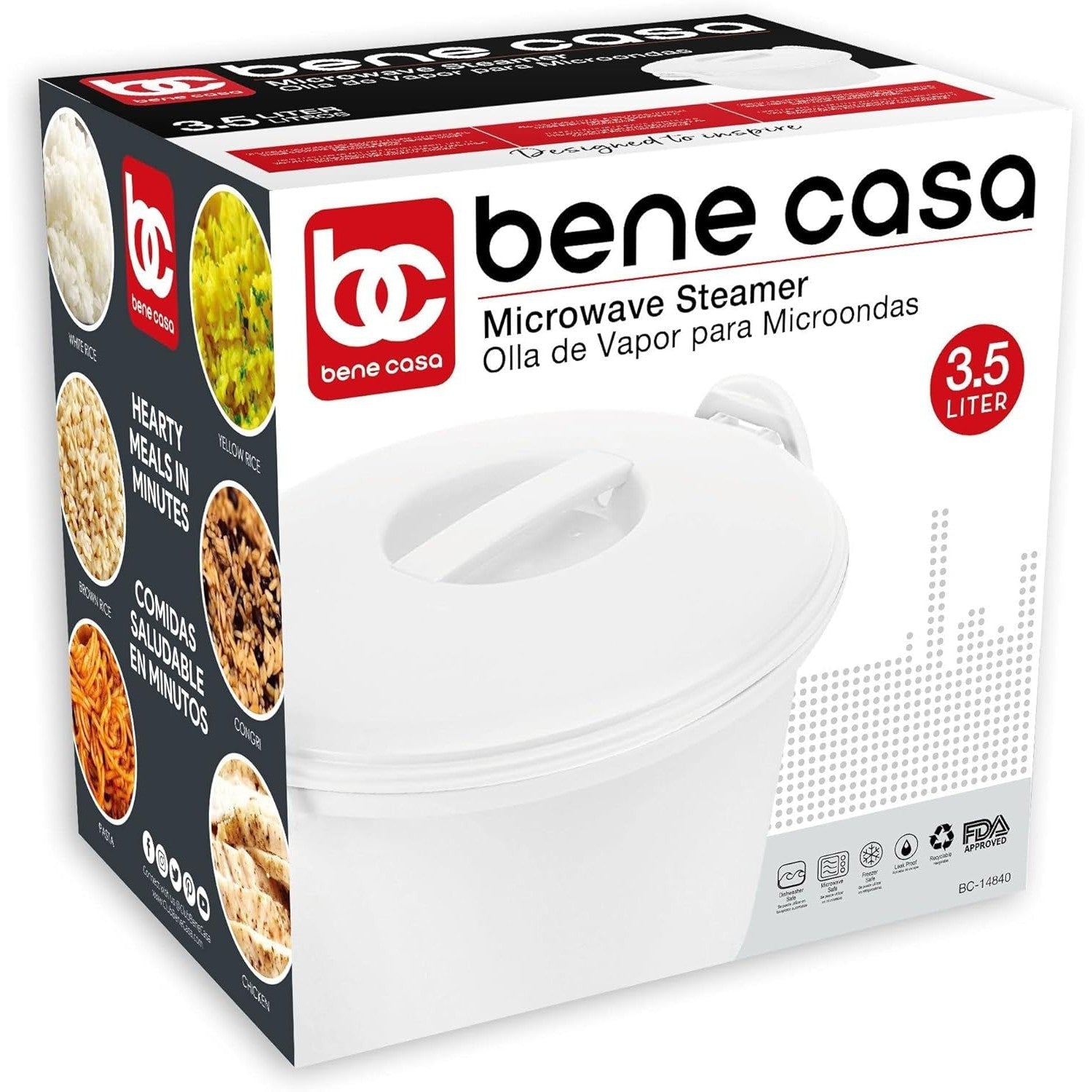 Wholesale-Bene Casa 14840 Microwave Steamer-Microwave-Electro Vision Inc