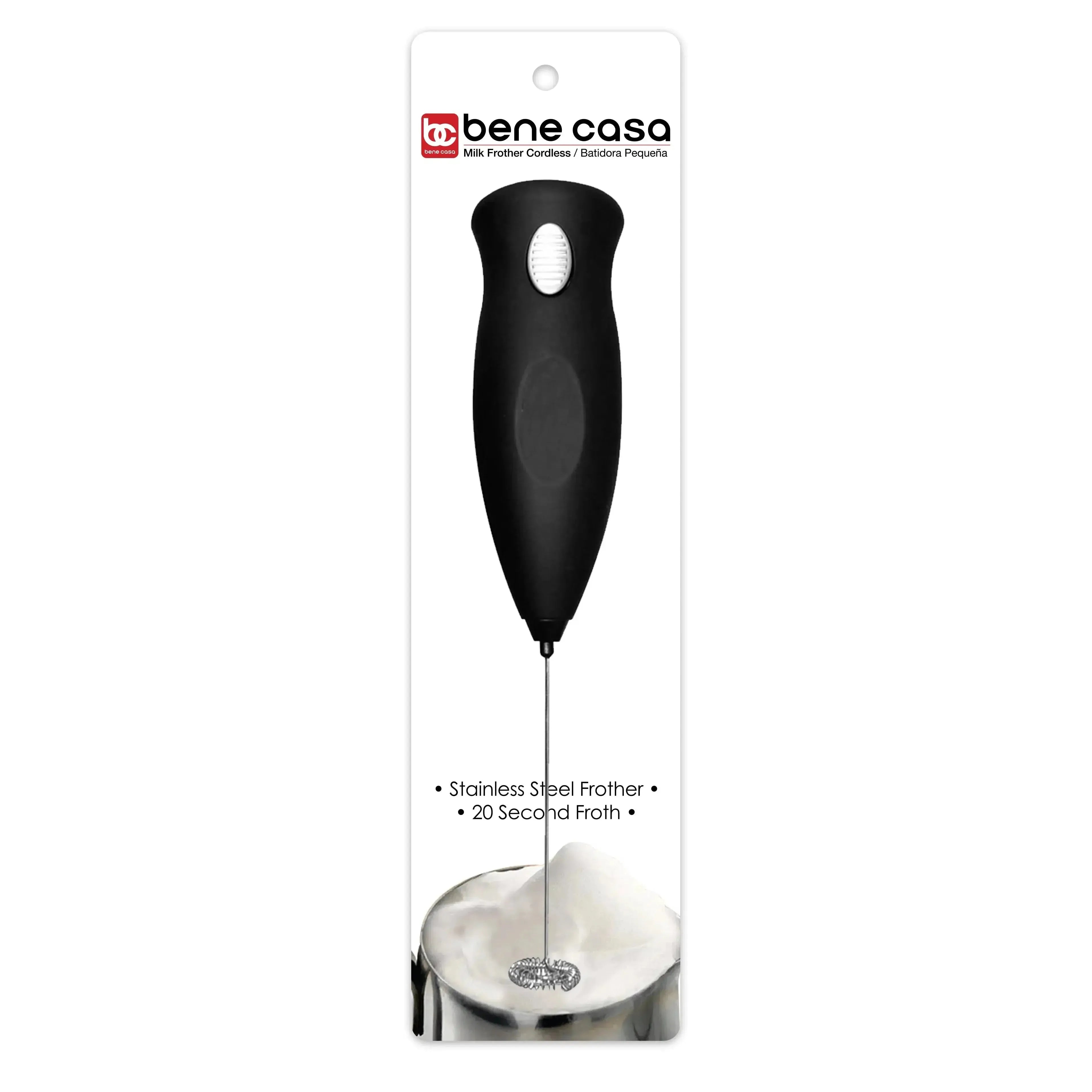 Wholesale-Bene Casa 57380 Cordless Handheld Milk Frother-Frother-Electro Vision Inc