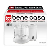 Wholesale-Bene Casa 72846 - 1.5 Cup Mini Chopper White-Mini Chopper-Electro Vision Inc