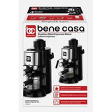 Wholesale-Bene Casa 99676 Espresso Maker 4 Cup - Black-Espresso Machine-Electro Vision Inc