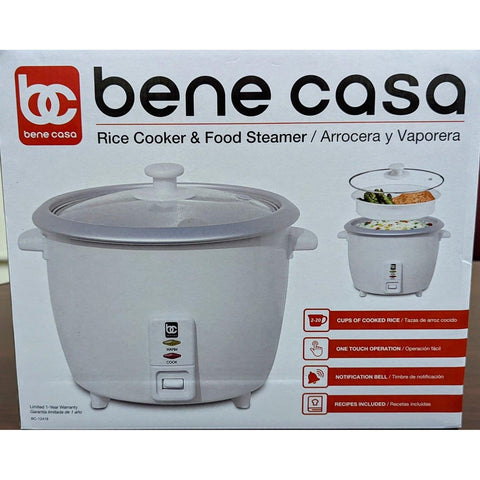Wholesale-Bene Casa BC-12418 Rice Cooker 10 cups White-Rice cooker-Electro Vision Inc