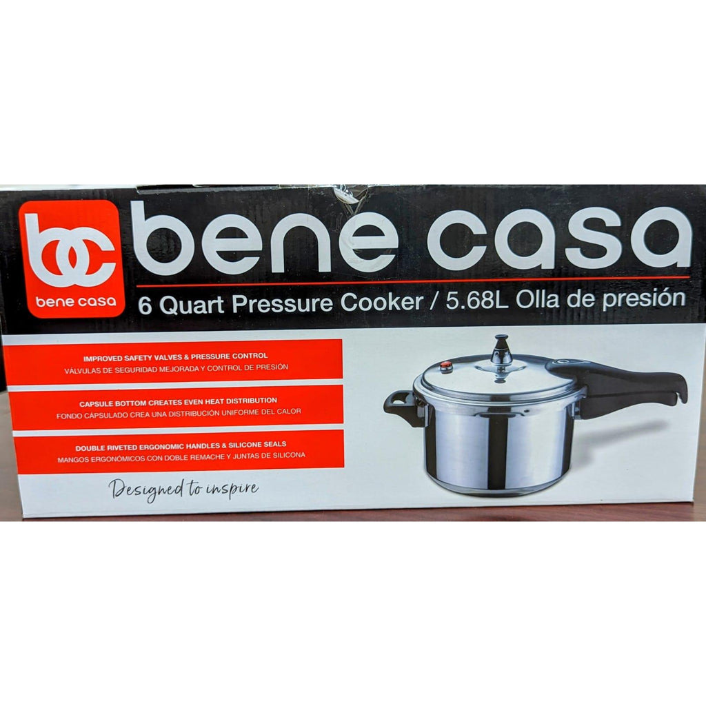 Bene Casa BC61422 Aluminum Pressure Cooker 6 Qt Electro Vision Inc
