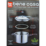Wholesale-Bene Casa BC-61422 Aluminum Pressure Cooker 6 Qt-Pressure Cooker-Electro Vision Inc