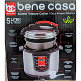 Wholesale-Bene Casa BC-74785 Electric Pressure Cooker 5L-Pressure Cooker-Electro Vision Inc