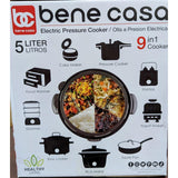 Wholesale-Bene Casa BC-74785 Electric Pressure Cooker 5L-Pressure Cooker-Electro Vision Inc