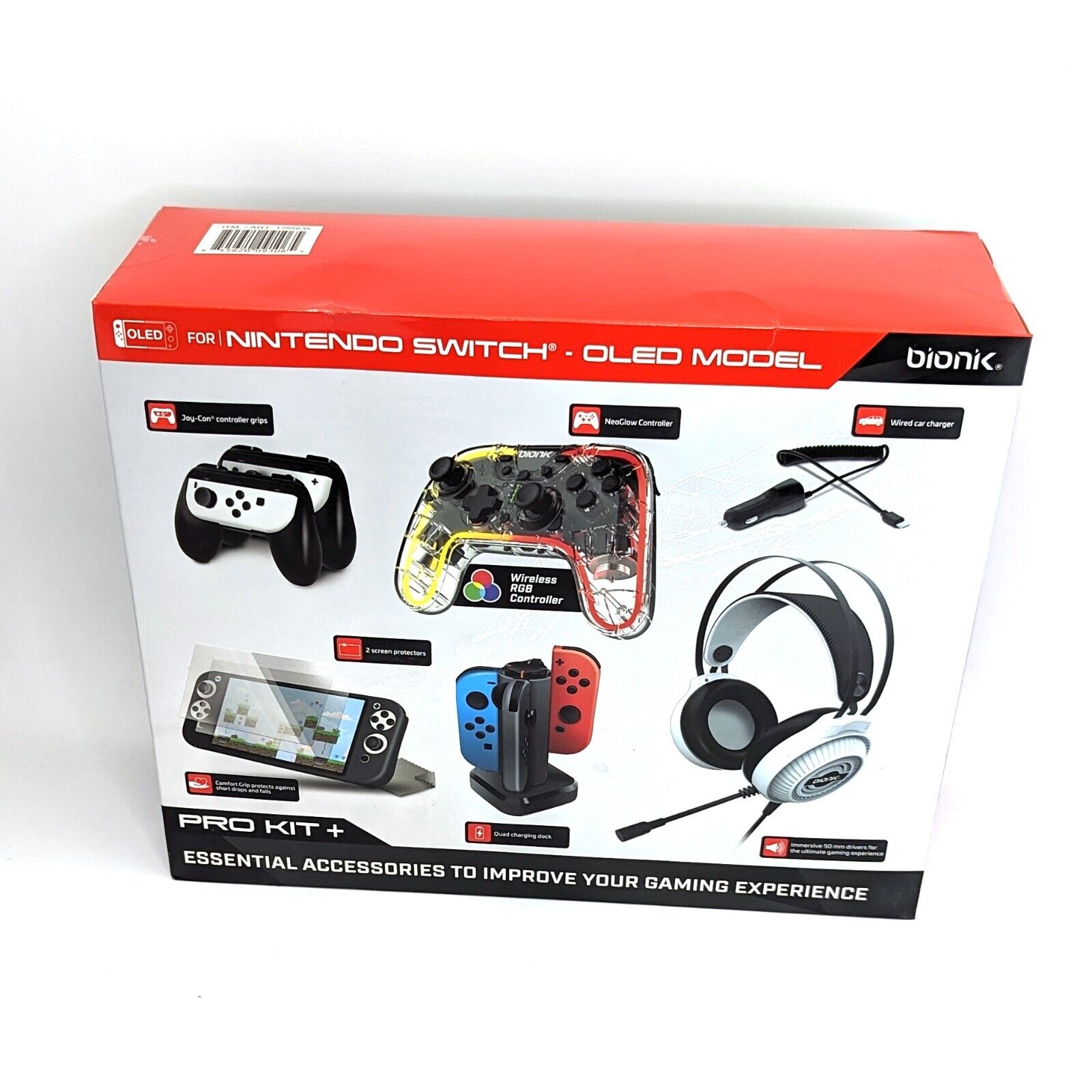 Wholesale-Bionik 1755635 Nintendo Switch Accesory Bundle - Remote Controller, Headset, Car Charger, and more-Game Controllers-Electro Vision Inc