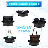 Wholesale-Black Color Velvet Top Motorized Rotating Display Stand for Jewelry Model Trinket Product Displaying (Battery Operated, 10LB Load)-Dispay stand-Electro Vision Inc