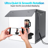 Wholesale-Black Color Velvet Top Motorized Rotating Display Stand for Jewelry Model Trinket Product Displaying (Battery Operated, 10LB Load)-Dispay stand-Electro Vision Inc