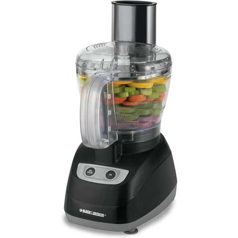 Wholesale-Black + Decker 8 Cups Food Processor Black-Food Chopper & Processor-Electro Vision Inc
