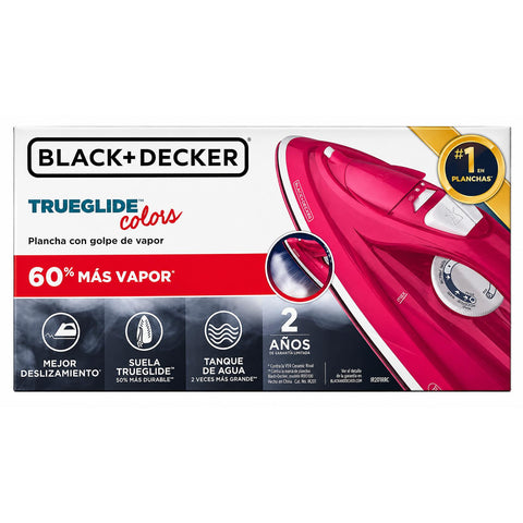 Wholesale-Black + Decker IRBD302 Steam Iron Trueglide - Red-Iron-Electro Vision Inc