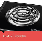 Wholesale-Black + Decker SB1001B Single Burner Portable Buffet Range-Electro Vision Inc