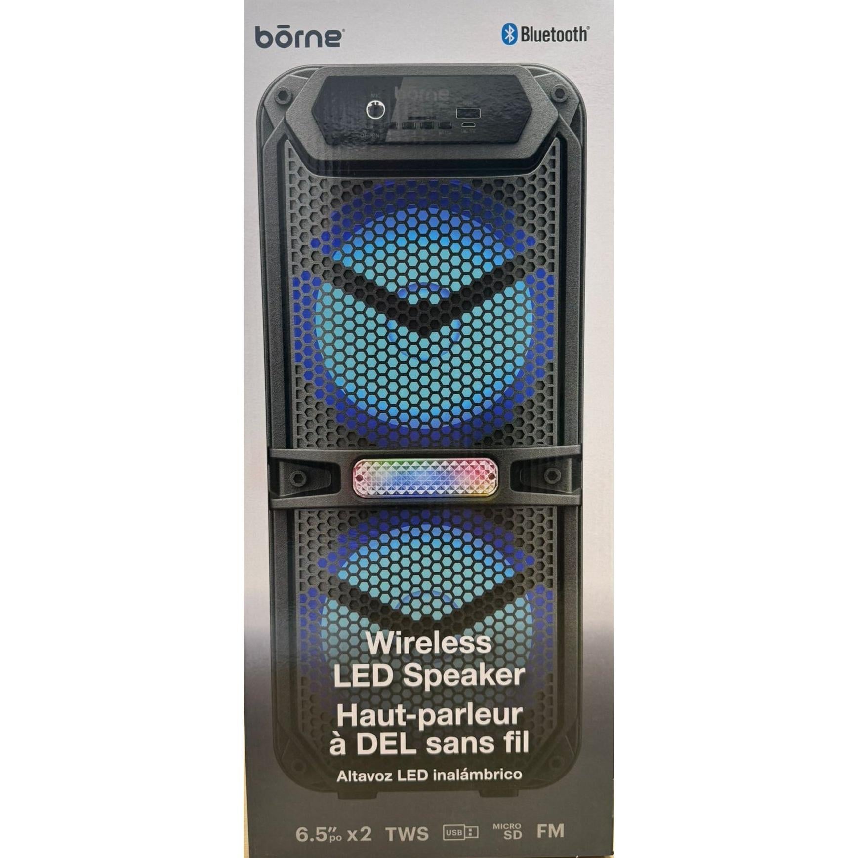 Wholesale-Borne BTSPK167 Bluetooth Wireless Speaker - 6.5" x 2-Electro Vision Inc