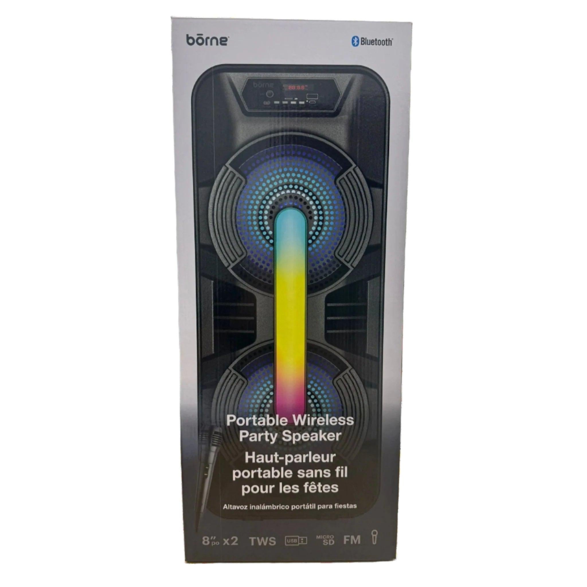 Wholesale-Borne BTSPK168 Bluetooth Wireless Speaker - 8" x 2-Electro Vision Inc
