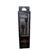 Wholesale-Borne CBLBRDC-BK Charging Cable USB-A to USB-C - 3ft - Black-USB Cable-Electro Vision Inc