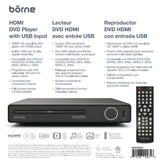 Wholesale-Borne DVD350H Compact DVD Player with USB &amp; HDMI-DVD Player-Electro Vision Inc