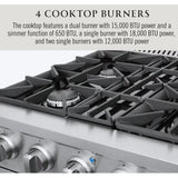 Wholesale-Brama BR3001SSGG Gas Range and Oven 30"-Gas Range-Electro Vision Inc
