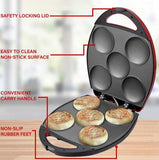 Wholesale-Brentwood AR137R Non-Stick Arepa Maker (Red)-Arepa Maker-Electro Vision Inc