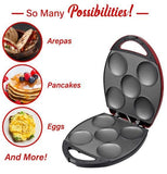 Wholesale-Brentwood AR137R Non-Stick Arepa Maker (Red)-Arepa Maker-Electro Vision Inc