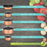 Wholesale-Brentwood BPS-309C 9-Piece Non-Stick Cookware Set Copper-Electro Vision Inc