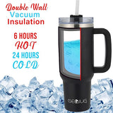 Wholesale-Brentwood CMB1200BK Travel Mug with Handle Black - 40 Oz-Tumbler-Electro Vision Inc