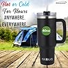 Wholesale-Brentwood CMB1200BK Travel Mug with Handle Black - 40 Oz-Tumbler-Electro Vision Inc