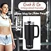 Wholesale-Brentwood CMB1200BK Travel Mug with Handle Black - 40 Oz-Tumbler-Electro Vision Inc
