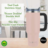 Wholesale-Brentwood CMB1200PK Stainless Steel Pink Tumbler - 40 Oz-Tumbler-Electro Vision Inc