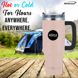 Wholesale-Brentwood CMB1200PK Stainless Steel Pink Tumbler - 40 Oz-Tumbler-Electro Vision Inc