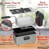 Wholesale-Brentwood DF730S Deep Fryer 12 Cup-Deep Fryer-Electro Vision Inc