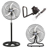 Wholesale-Brentwood F1831B Kool Zone 3 in 1 Speed 18" Industrial Fan Black-Electro Vision Inc