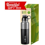 Wholesale-Brentwood GeoJug G-1040BK 40oz Stainless Steel Vacuum Insulated Water Bottle-Bre-G1040-Electro Vision Inc