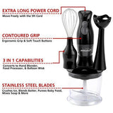Wholesale-Brentwood HB38 Hand Blender & Food Processor - Black-Hand Blender-Electro Vision Inc