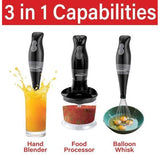 Wholesale-Brentwood HB38 Hand Blender & Food Processor - Black-Hand Blender-Electro Vision Inc