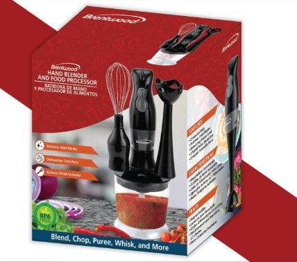 Wholesale-Brentwood HB38 Hand Blender & Food Processor - Black-Hand Blender-Electro Vision Inc