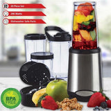 Wholesale-Brentwood JB-199 Multi Pro Personal Blender 20pc Set Stainless Steel-Blender-Electro Vision Inc