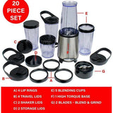 Wholesale-Brentwood JB-199 Multi Pro Personal Blender 20pc Set Stainless Steel-Blender-Electro Vision Inc