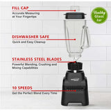 Wholesale-Brentwood JBS500BK Glass Jar Blender 500 Watts-Blender-Electro Vision Inc