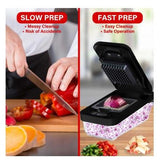 Wholesale-Brentwood KA5024BKS Vegetable Chopper/2 Interchangeable Stainless Steel Blades-Food Chopper & Processor-Electro Vision Inc