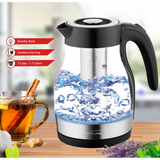 Wholesale-Brentwood KT-1962BK Tea Kettle Stainless Steel 1.9qt-Kettle-Electro Vision Inc