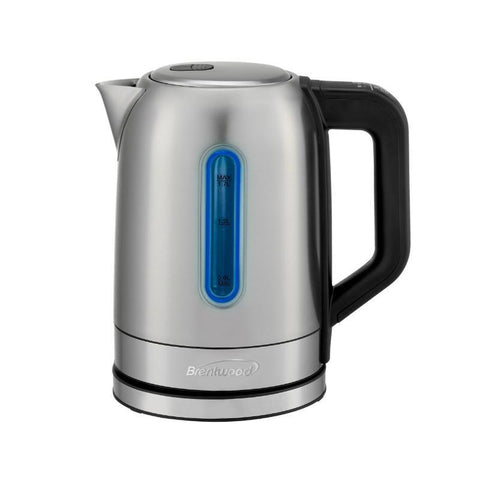 Wholesale-Brentwood KT1796DS Stainless Steel 1.7 Liter Electric Kettle-Electro Vision Inc