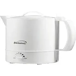 Wholesale-Brentwood KT32W Electric Kettle Hot Pot White - 32 oz-Electro Vision Inc