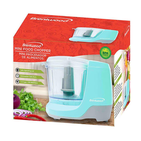 Wholesale-Brentwood MC109BL Mini Food Chopper Blue-Food Chopper & Processor-Bre-MC109BL-Electro Vision Inc