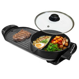 Wholesale-Brentwood SK71BK Electric Hot Pot & Grill 1200W-Electric Grill-Electro Vision Inc