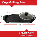 Wholesale-Brentwood SK71BK Electric Hot Pot & Grill 1200W-Electric Grill-Electro Vision Inc