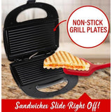 Wholesale-Brentwood TS-246 Non-Stick Panini Press and Sandwich Maker (Black)-Sandwich Maker-Electro Vision Inc
